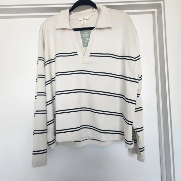 H&M Sweaters New Hm Collared Sweatshirt Poshmark - Main Image
